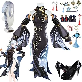 Amazon.co.jp: [HUNIY] 原神 げんしん 申鶴 海灯節 冷花幽露 コスプレ